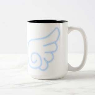 Falln Chibi Angel Wings Two-Tone Coffee Mug
