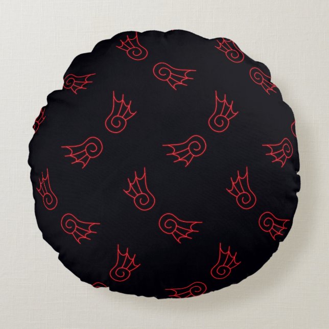 Falln Chibi Demon Wings Round Cushion (Front)