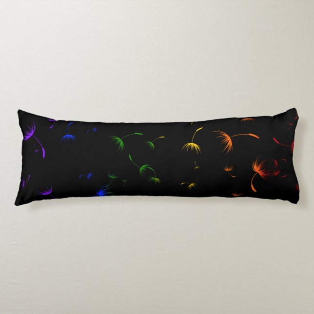 Falln Dandelion Seeds Gay Pride Body Cushion (Front)