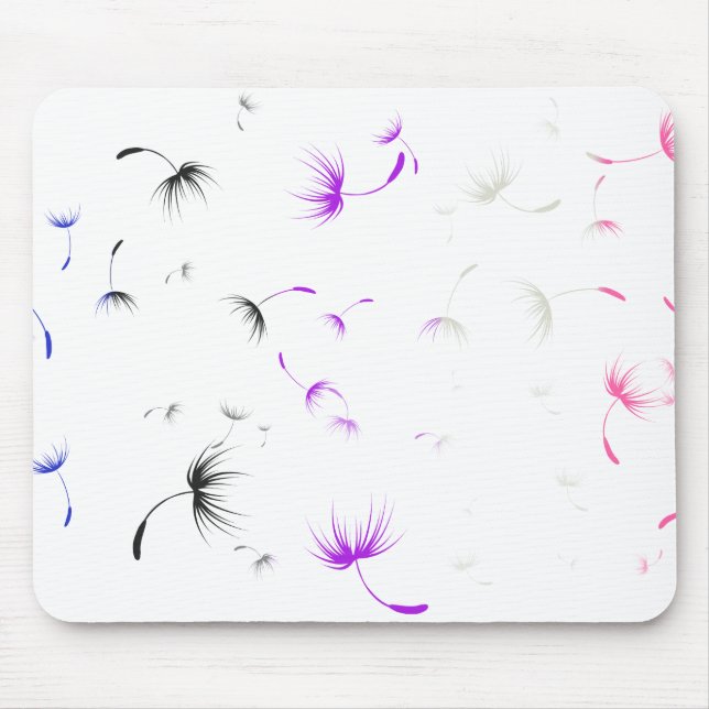 Falln Dandelion Seeds Genderfluid Pride Mouse Pad (Front)