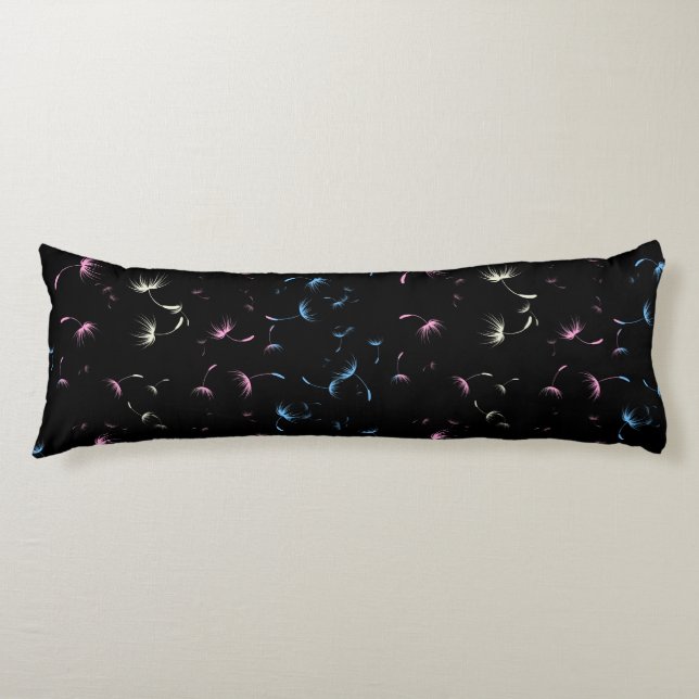 Falln Dandelion Seeds Transgender Pride Body Cushion (Front)
