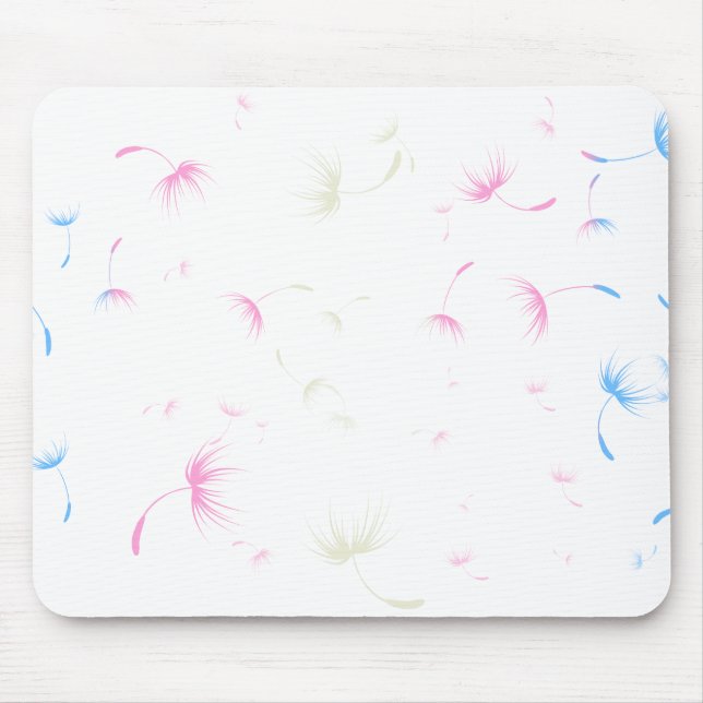 Falln Dandelion Seeds Transgender Pride Mouse Pad (Front)
