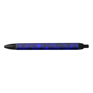 Falln Dark Blue Mermaid Scales Black Ink Pen