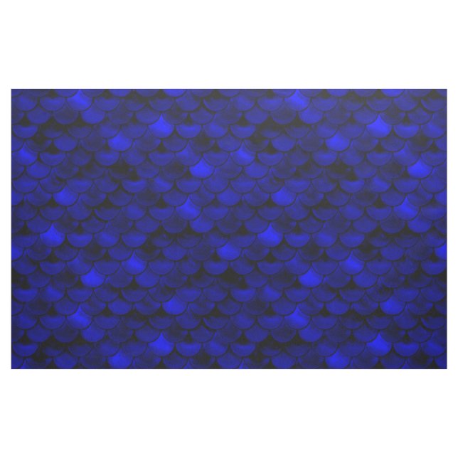 Falln Dark Blue Mermaid Scales Fabric (Fat Quarter)