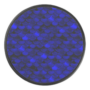 Falln Dark Blue Mermaid Scales Hockey Puck