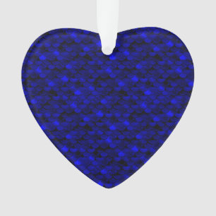Falln Dark Blue Mermaid Scales Ornament