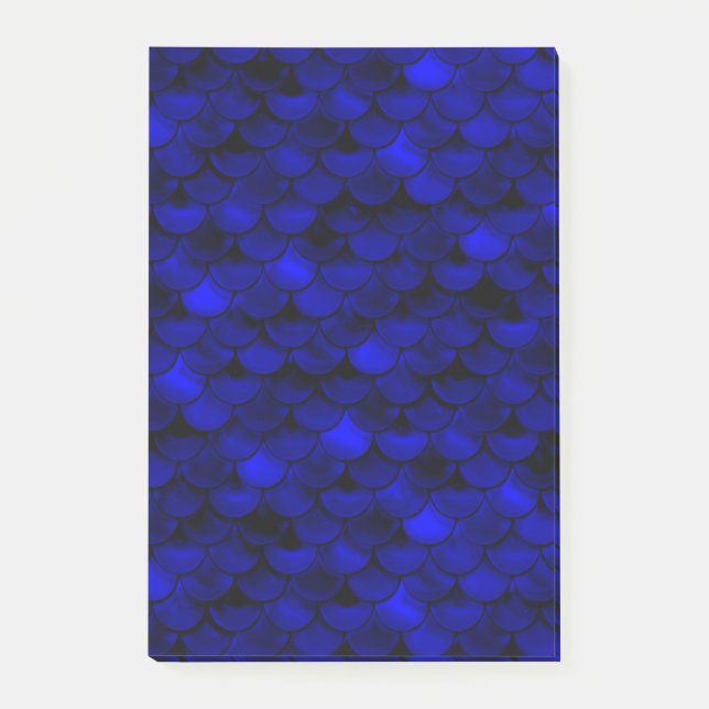 Falln Dark Blue Mermaid Scales Post-it Notes (Front)