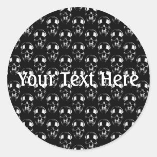Falln Dark Skulls Classic Round Sticker