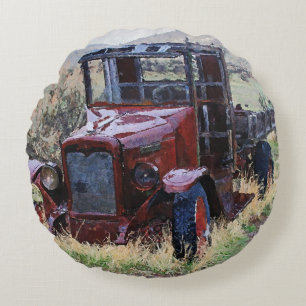 Falln Days Gone By Round Cushion