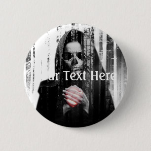 Falln Death Waits 6 Cm Round Badge