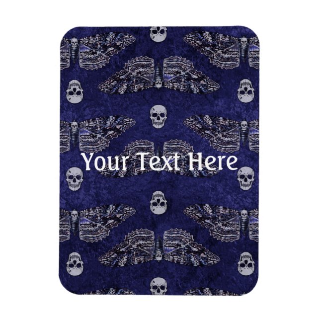 Falln Deathshead Moth and Skulls Magnet (Vertical)