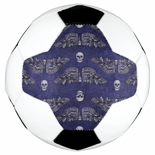 Falln Deathshead Moth and Skulls Soccer Ball (Front)