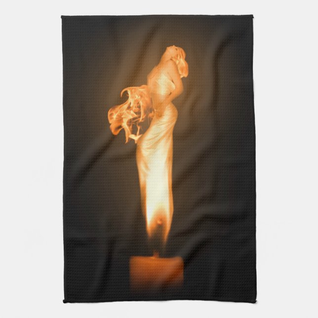 Falln Fire Tea Towel (Vertical)
