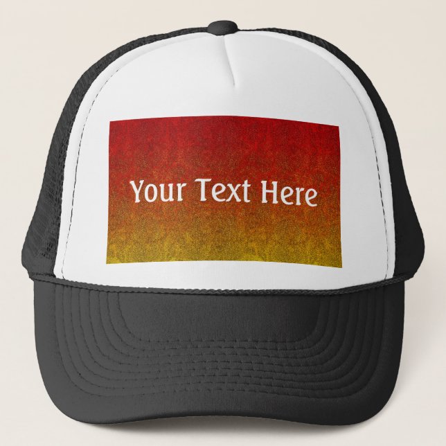 Falln Flame Glitter Gradient Trucker Hat (Front)
