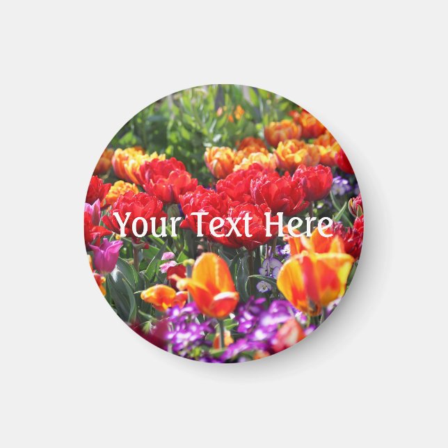 Falln Floral Crimson Waves Magnet (Front)