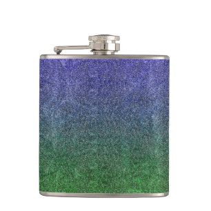 Falln Forest Nightfall Glitter Gradient Hip Flask