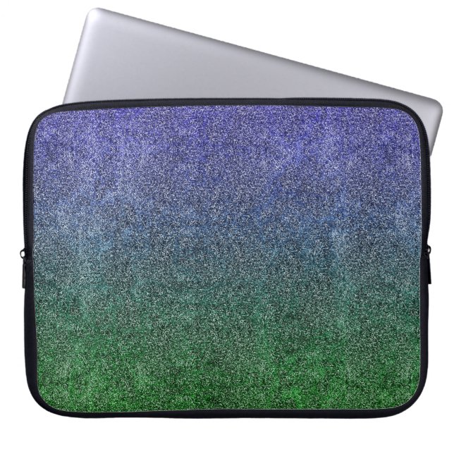 Falln Forest Nightfall Glitter Gradient Laptop Sleeve (Front)