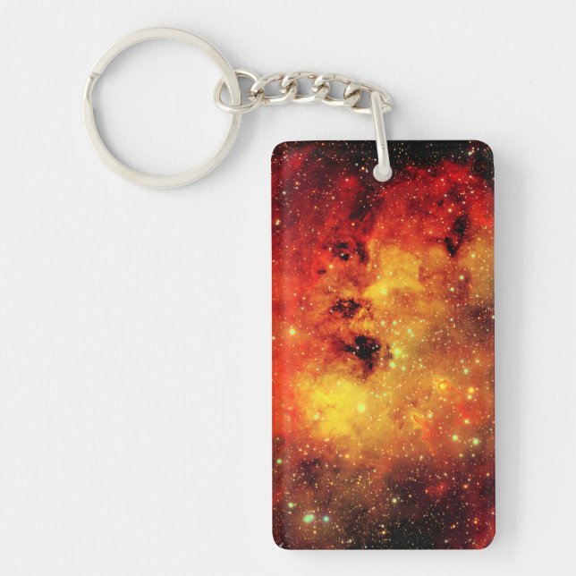 Falln Galaxy on Fire Key Ring (Front)