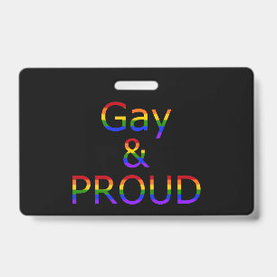 Falln Gay And Proud ID Badge