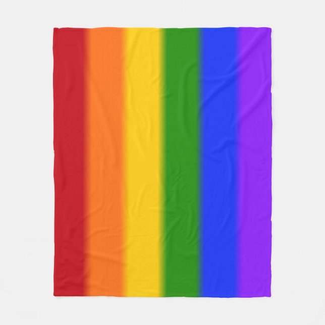 Falln Gay Pride Flag Fleece Blanket (Front)