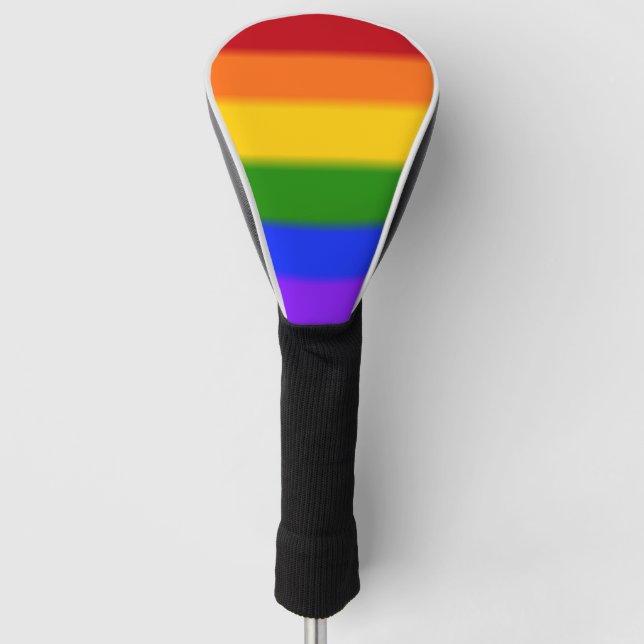 Falln Gay Pride Flag Golf Head Cover (Front)