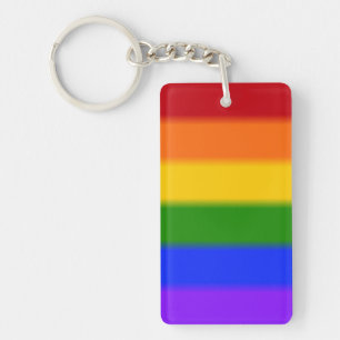 Falln Gay Pride Flag Key Ring