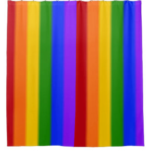 Falln Gay Pride Flag Shower Curtain
