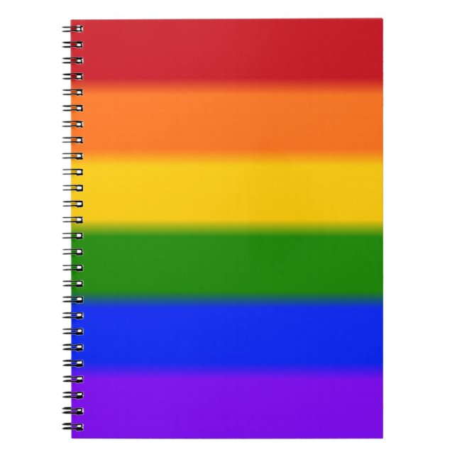 Falln Gay Pride Flag Spiral Notebook (Front)