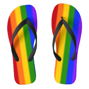 Falln Gay Pride Flag Version 2 Jandals