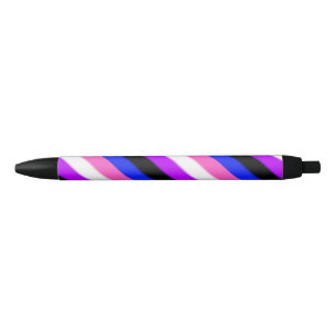 Falln Genderfluid Pride Flag Black Ink Pen