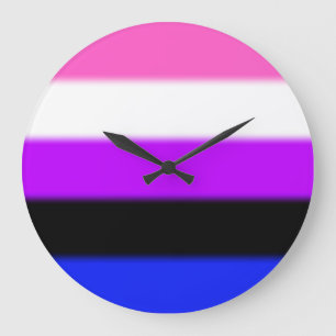 Falln Genderfluid Pride Flag Large Clock