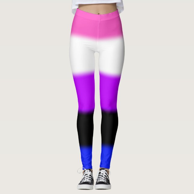 Falln Genderfluid Pride Flag Leggings (Front)