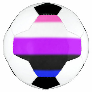 Falln Genderfluid Pride Flag Soccer Ball