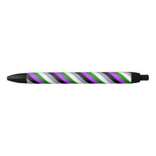 Falln Genderqueer Pride Flag Black Ink Pen