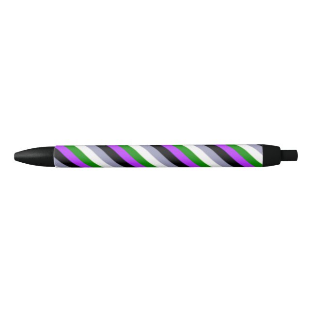 Falln Genderqueer Pride Flag Black Ink Pen (Front)