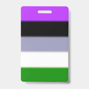 Falln Genderqueer Pride Flag ID Badge