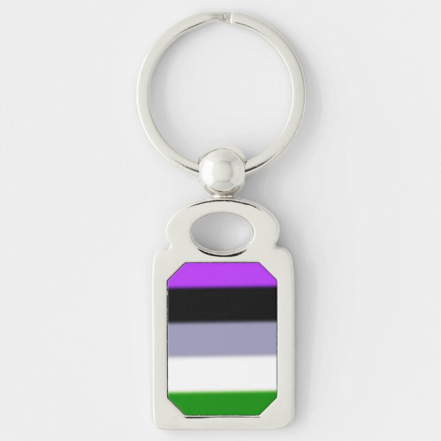 Falln Genderqueer Pride Flag Key Ring (Front)