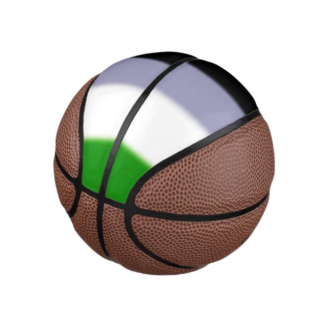 Falln Genderqueer Pride Flag Mini Basketball (Angled)