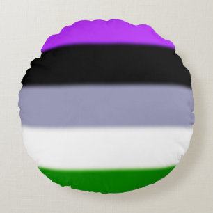 Falln Genderqueer Pride Flag Round Cushion