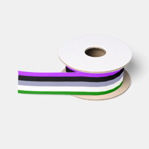 Falln Genderqueer Pride Flag Satin Ribbon