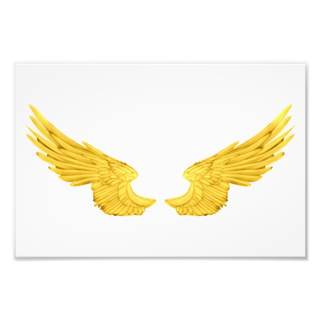 Falln Golden Angel Wings Photo Print (Front)