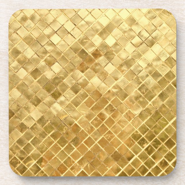 Falln Golden Chequerboard Coaster (Front)