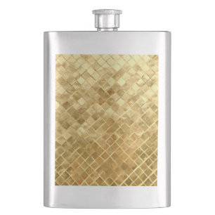 Falln Golden Chequerboard Hip Flask