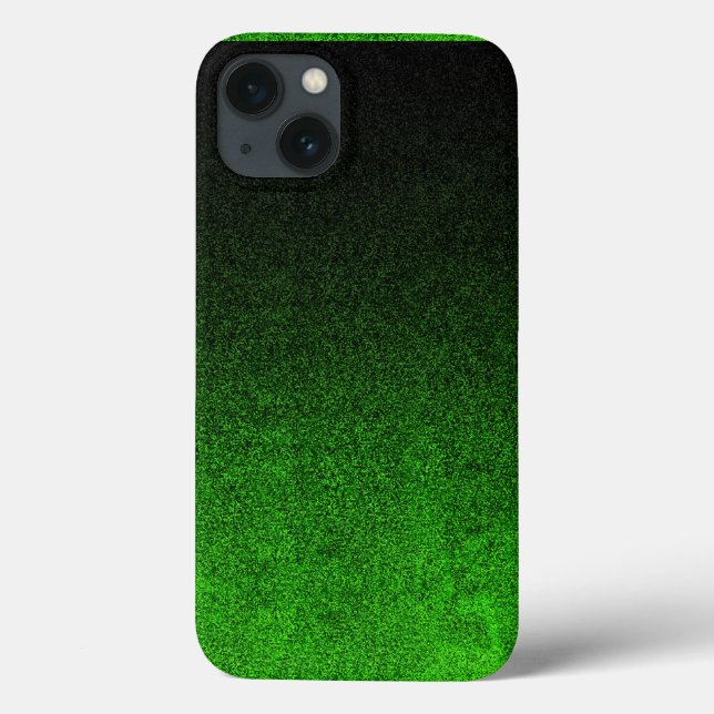 Falln Green & Black Glitter Gradient Case-Mate iPhone Case (Back)