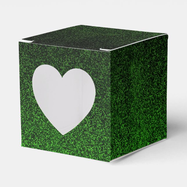 Falln Green & Black Glitter Gradient Favour Box (Front Side)