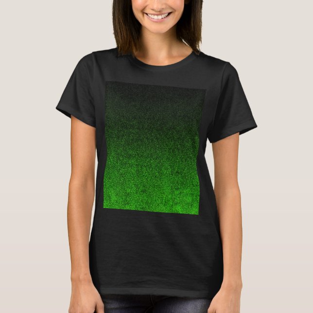 Falln Green & Black Glitter Gradient T-Shirt (Front)