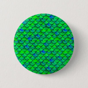 Falln Green Blue Scales 6 Cm Round Badge