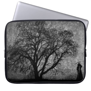 Falln Grim Reaper Original Art Boundaries Between Laptop Sleeve