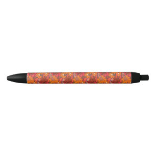 Falln Groovy Flowers Black Ink Pen