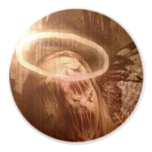Falln Guardian Angel Ceramic Knob (Front)